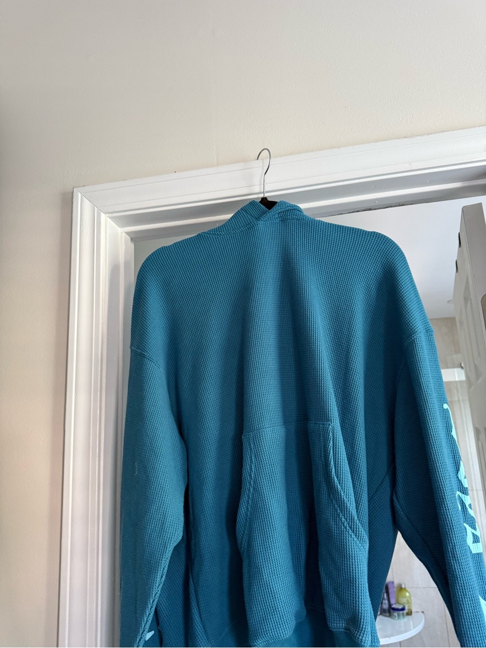 Boys Lie Teal Waffle-Knit Pullover Sweater